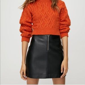 Wilfred Free Roxanne faux leather skirt. Size 4